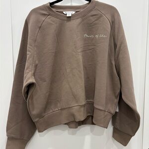 Athleta Taupe Crewneck Top